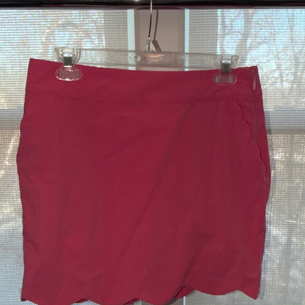 Vineyard Vines Hot Pink Scalloped Mini Skort